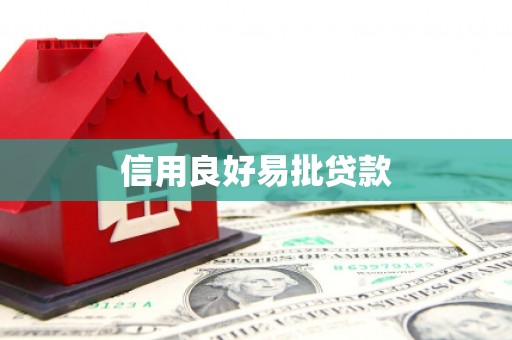 瓯海信用良好易批贷款