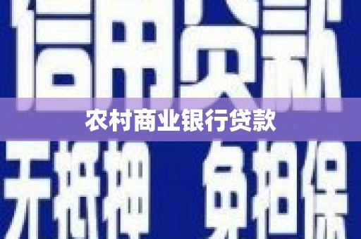 瓯海农村商业银行贷款