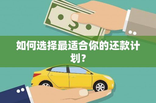 瓯海如何选择最适合你的还款计划？