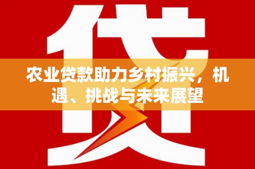 瓯海农业贷款助力乡村振兴，机遇、挑战与未来展望