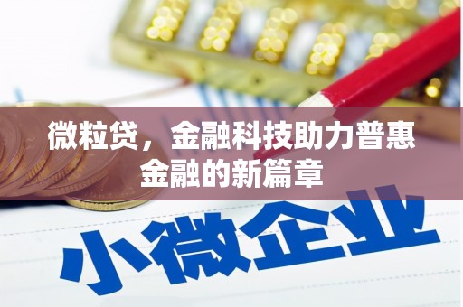 瓯海微粒贷，金融科技助力普惠金融的新篇章