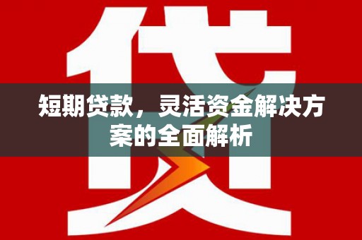 瓯海短期贷款，灵活资金解决方案的全面解析