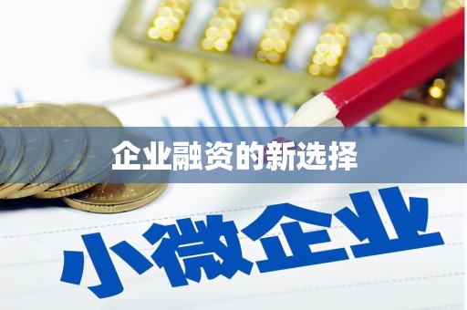 瓯海企业融资的新选择