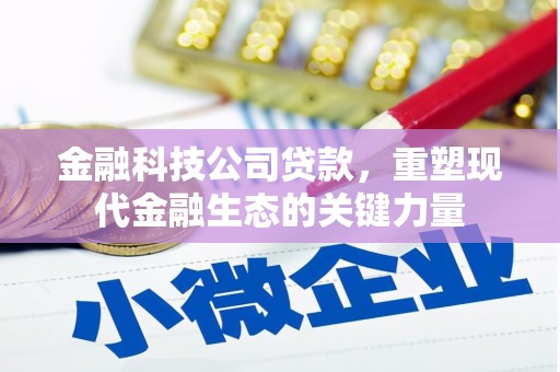 瓯海金融科技公司贷款，重塑现代金融生态的关键力量