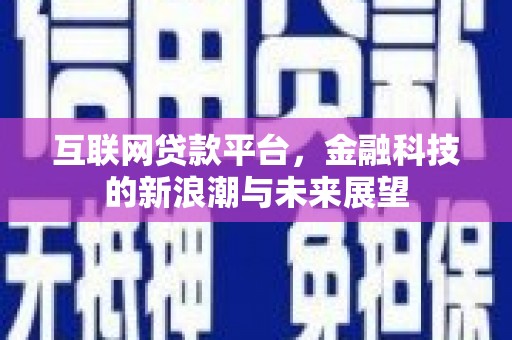 瓯海互联网贷款平台，金融科技的新浪潮与未来展望