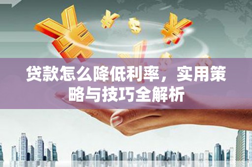 瓯海贷款怎么降低利率，实用策略与技巧全解析
